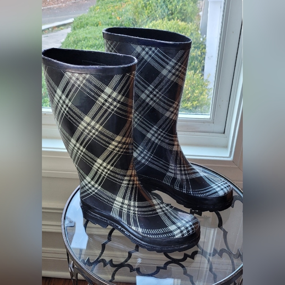 Rampage rainboot, black and white check